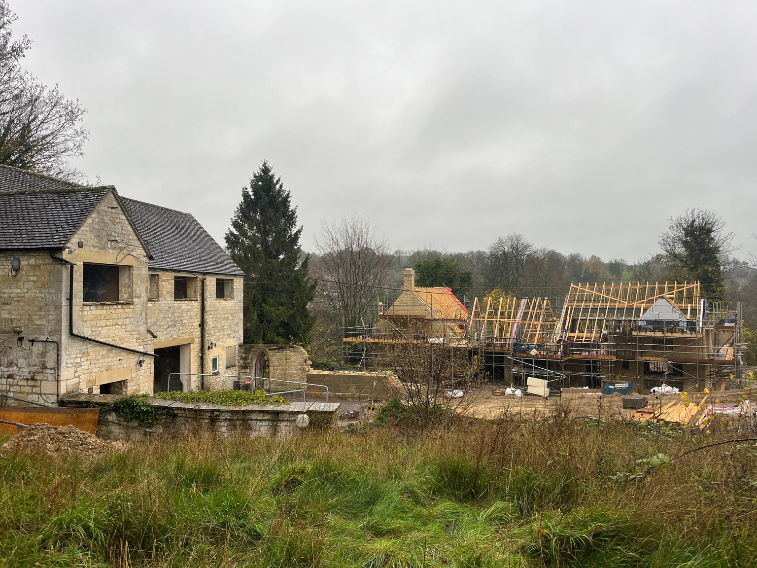 Roofs almost complete on the two East Gate houses