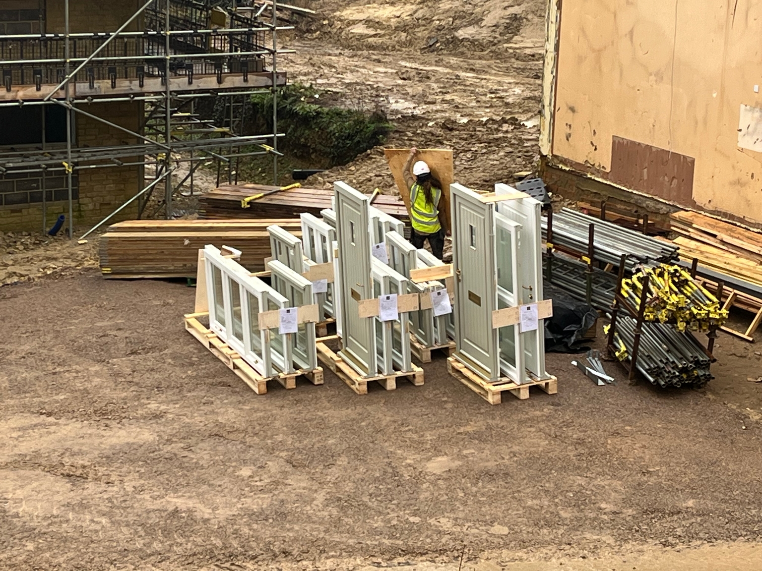 Doors and windows on site