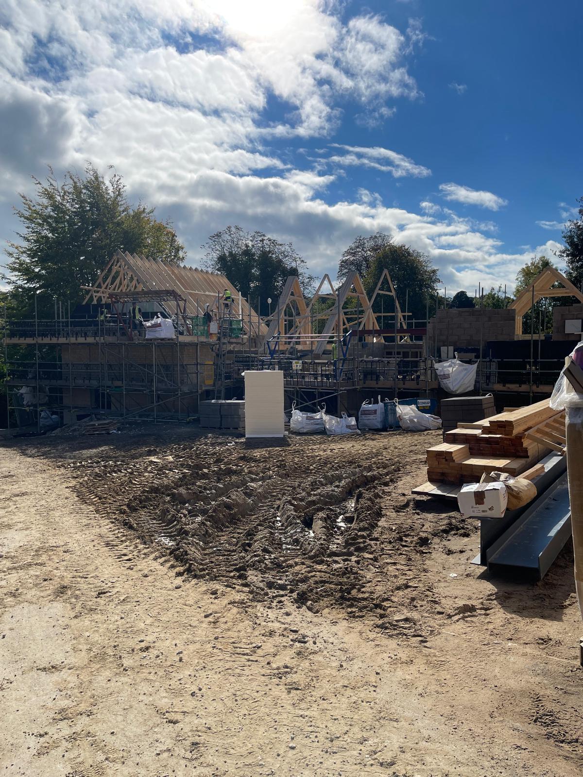 Roof trusses on 1 East Gate