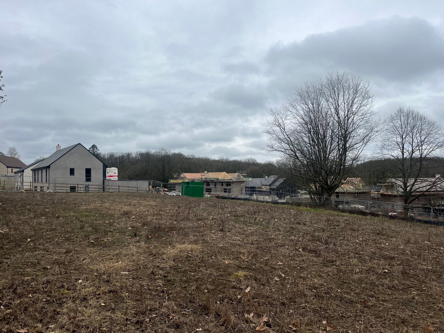 View of the progress on site from the north-east