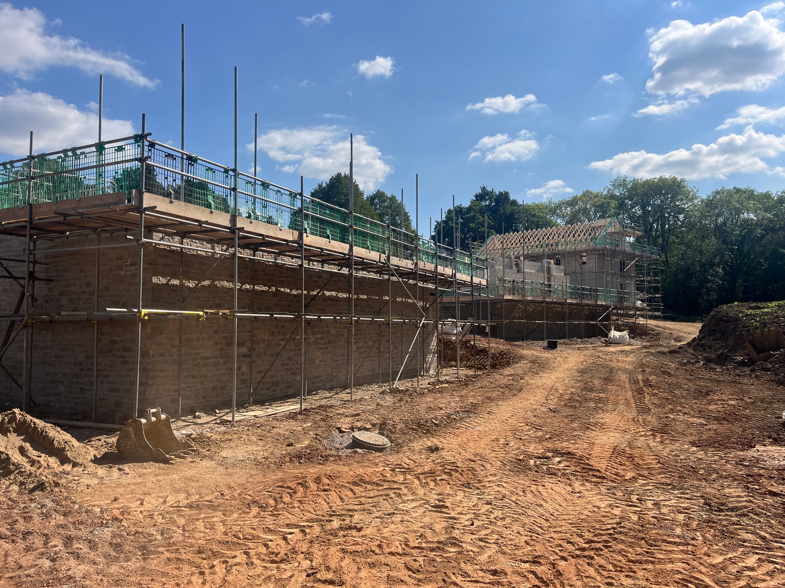 View from the rear of Plot 13 towards Plot 12