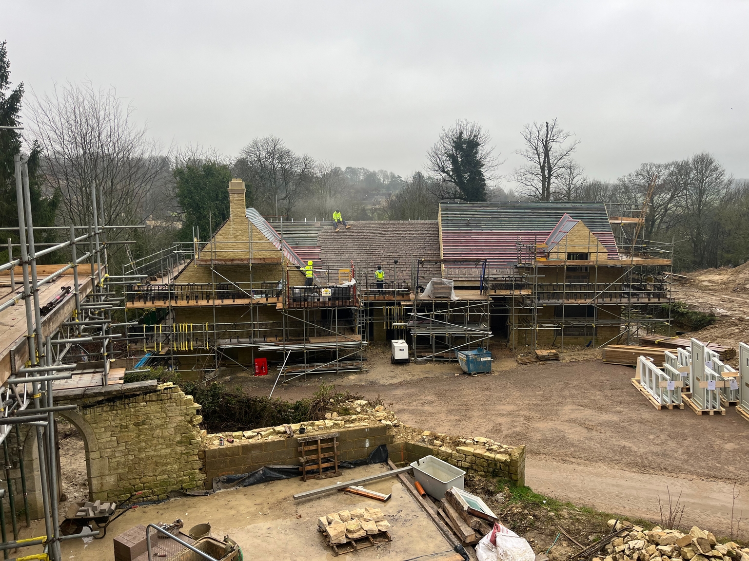 Old Quarries - East Gate Houses 1 and 2 - View from the roof of the Lodge